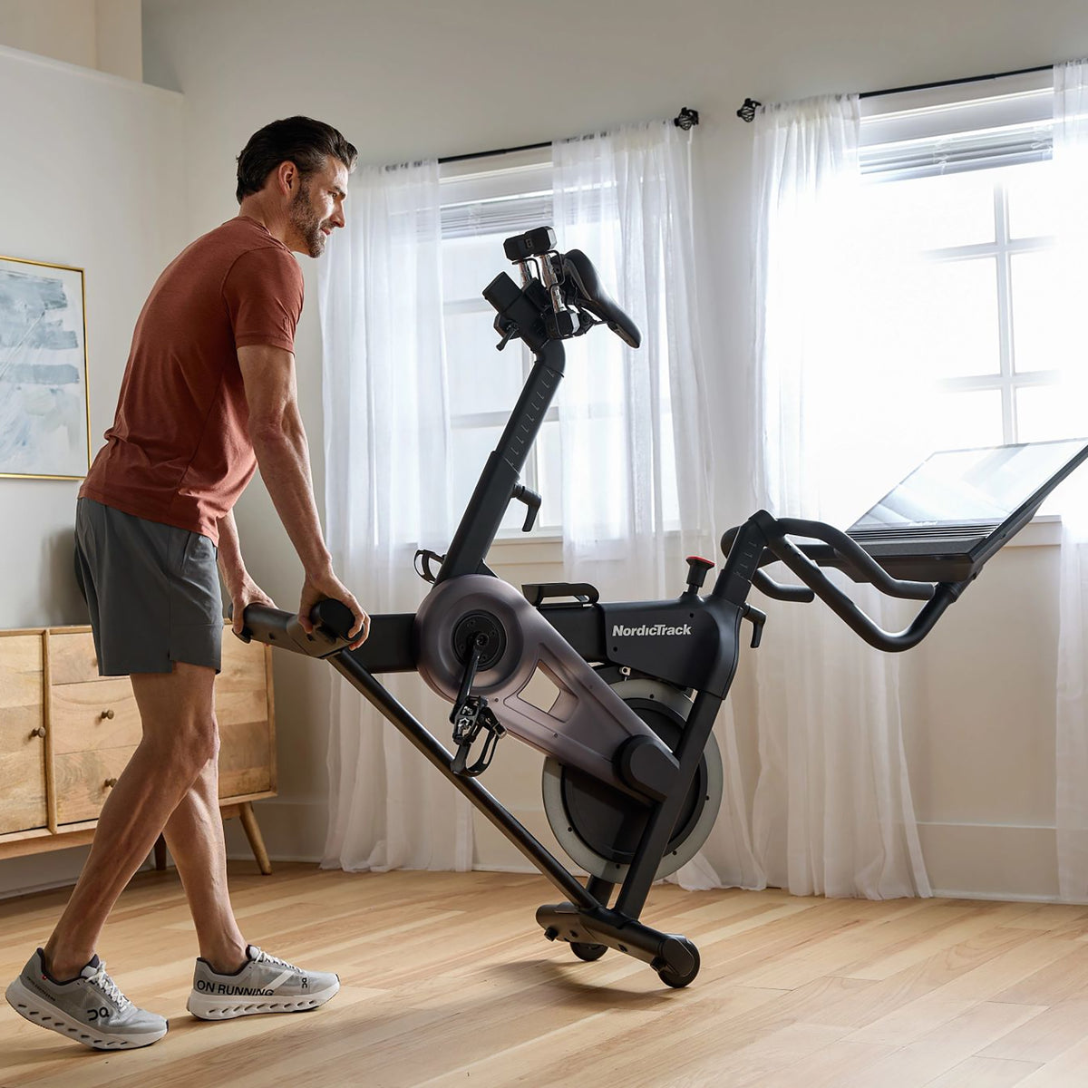 NordicTrack S24 Spinning Bike - Home Studio Bike with 24" Pivoting Touchscreen