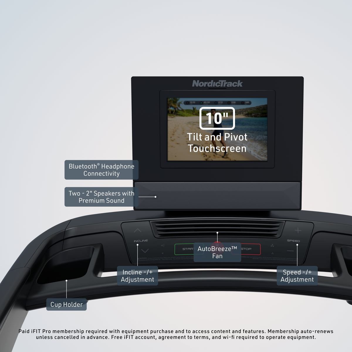 NordicTrack T Series 10 - Foldable Home Running Treadmill
