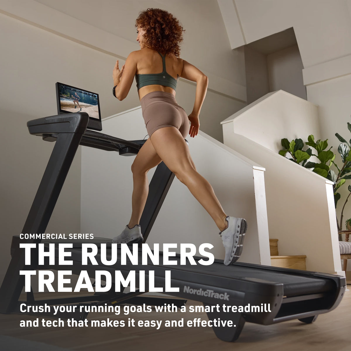 NordicTrack Commercial 1750 - Foldable Home Running Treadmill with 16" Pivoting Touchscreen