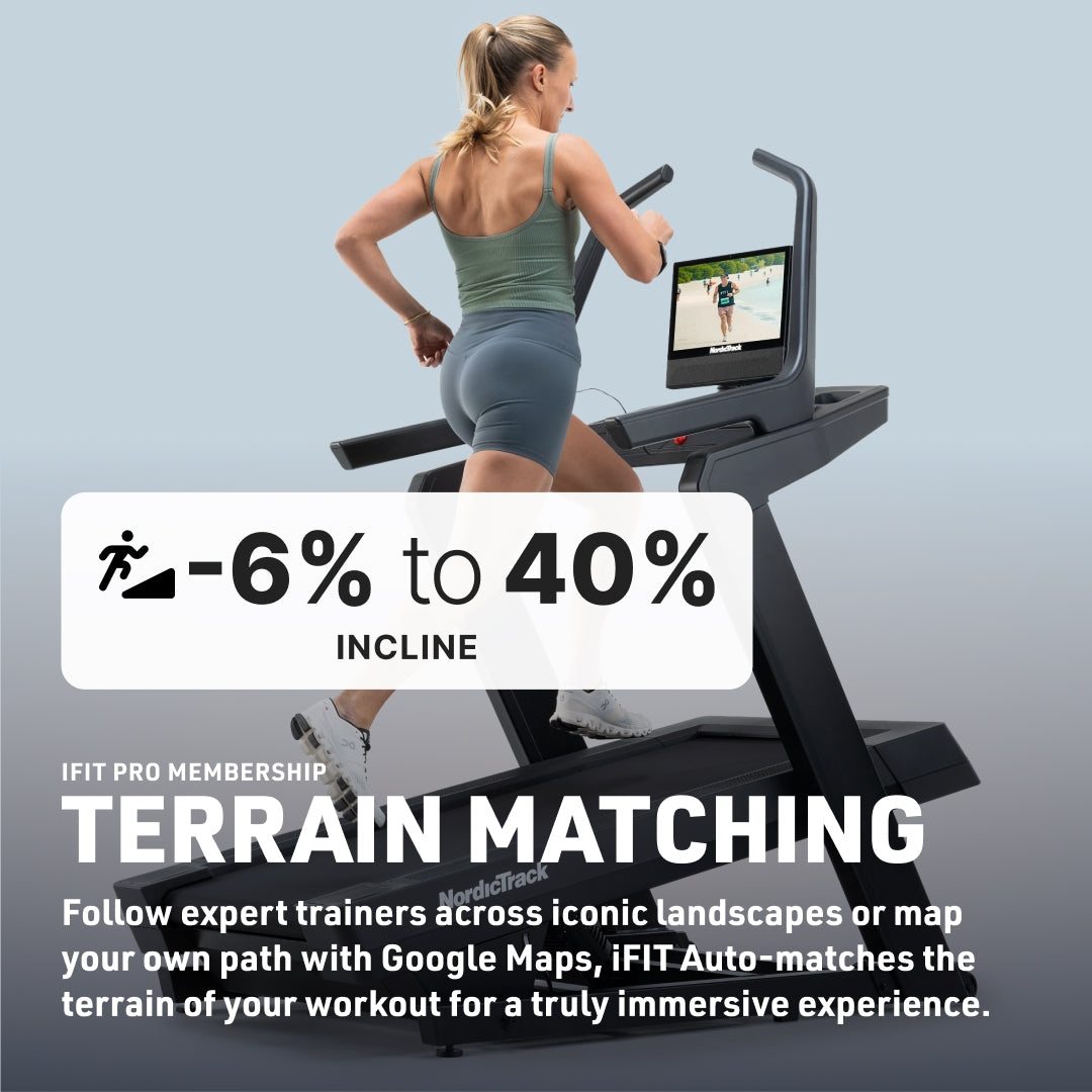 NordicTrack Elite X16i Treadmill - 40% Incline Trainer with 16" HD Touchscreen