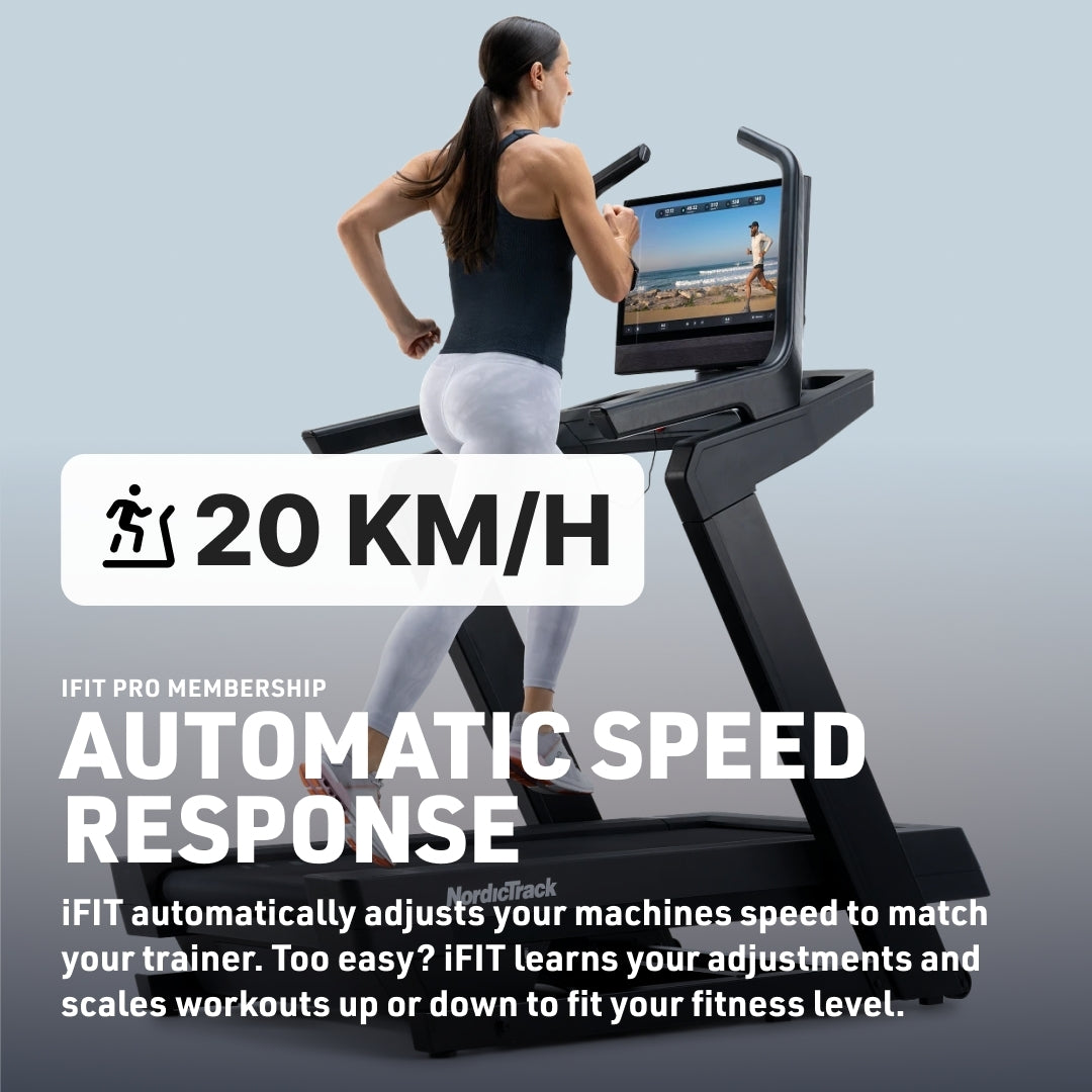 NordicTrack Elite X24i Smart Incline Treadmill - 40% Incline with 24-Inch HD Touchscreen