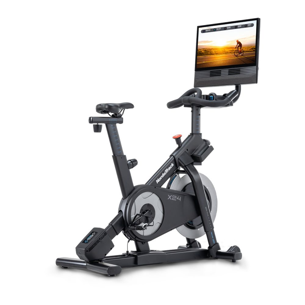 NordicTrack X24 Indoor Cycling Bike - Home Studio Bike with 24" HD Touchscreen