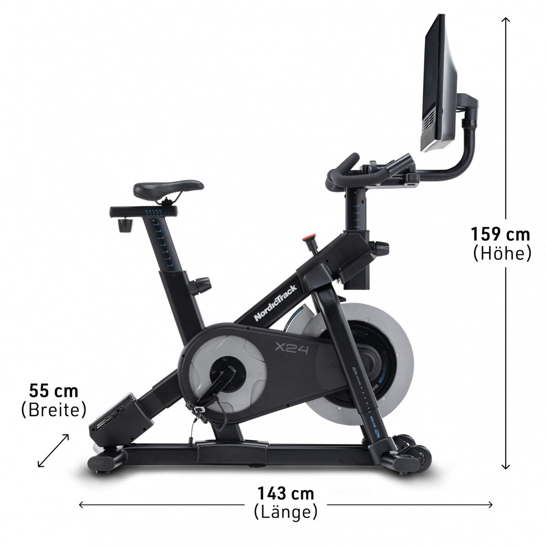 NordicTrack X24 Indoor Cycling Bike - Home Studio Bike with 24" HD Touchscreen