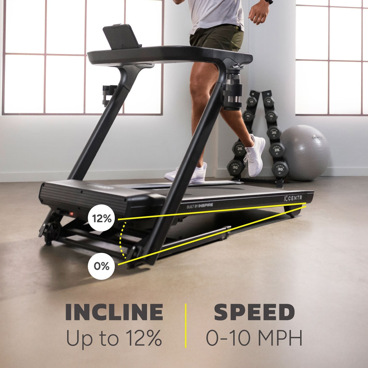 Centr Runr Foldable Treadmill with Cloud Cushion Technology
