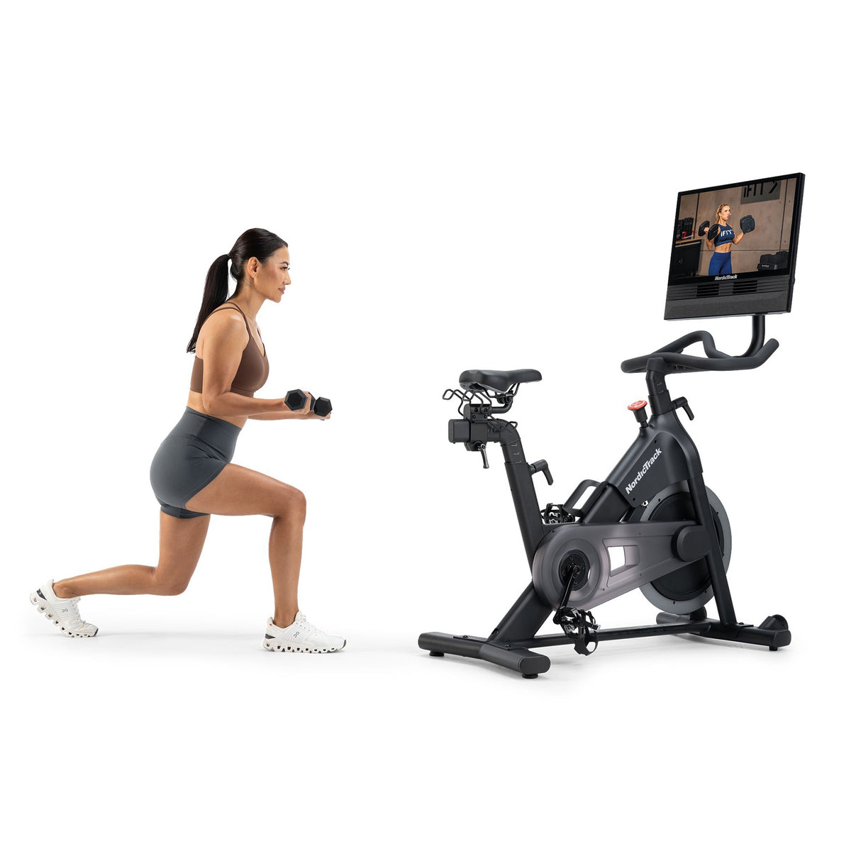 NordicTrack S24 Spinning Bike - Home Studio Bike with 24" Pivoting Touchscreen