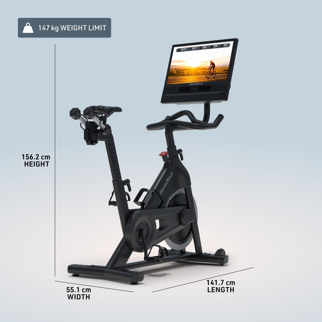 NordicTrack S24 Spinning Bike - Home Studio Bike with 24" Pivoting Touchscreen