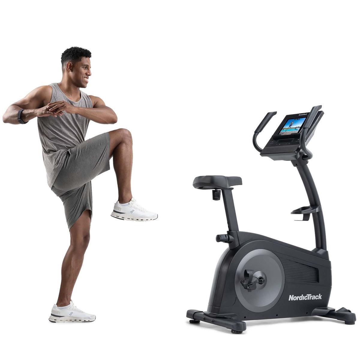 NordicTrack G LE Exercise Bike – Compact Upright Bike for Home Workouts