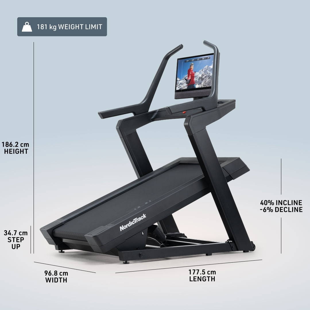 NordicTrack Elite X24i Smart Incline Treadmill - 40% Incline with 24-Inch HD Touchscreen