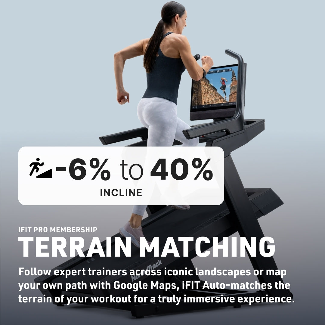 NordicTrack Elite X24i Smart Incline Treadmill - 40% Incline with 24-Inch HD Touchscreen