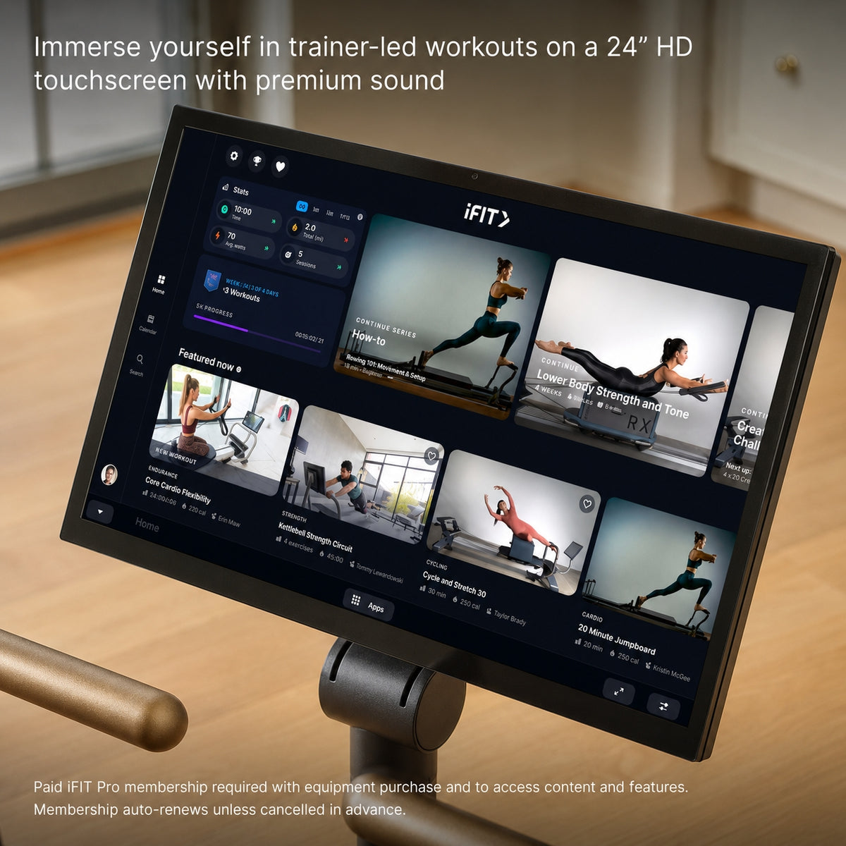 NordicTrack Ultra 1 Pilates Reformer with 24-Inch HD Touchscreen & Push-Button Resistance