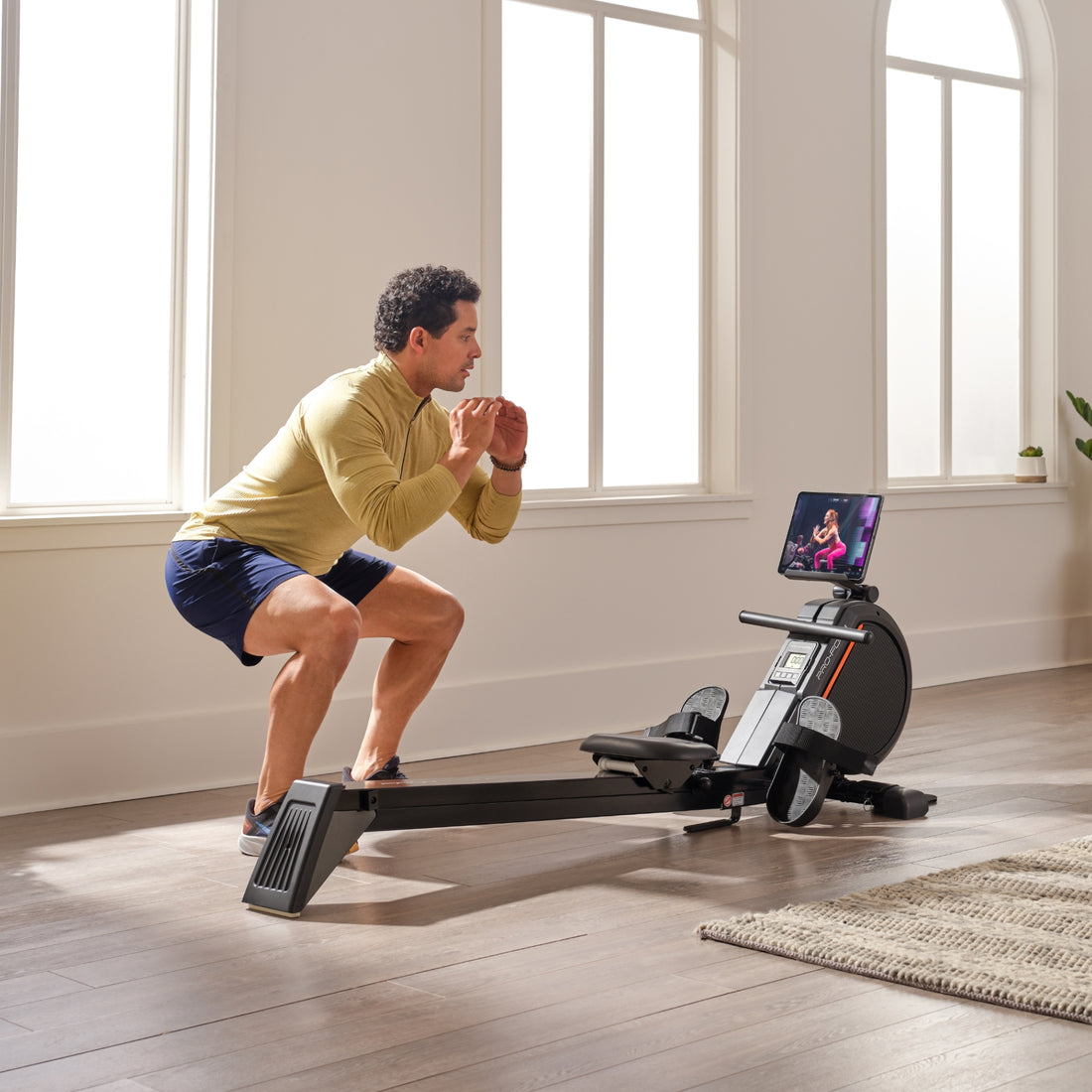 Dynamic Air Resistance for Natural Rowing Feel